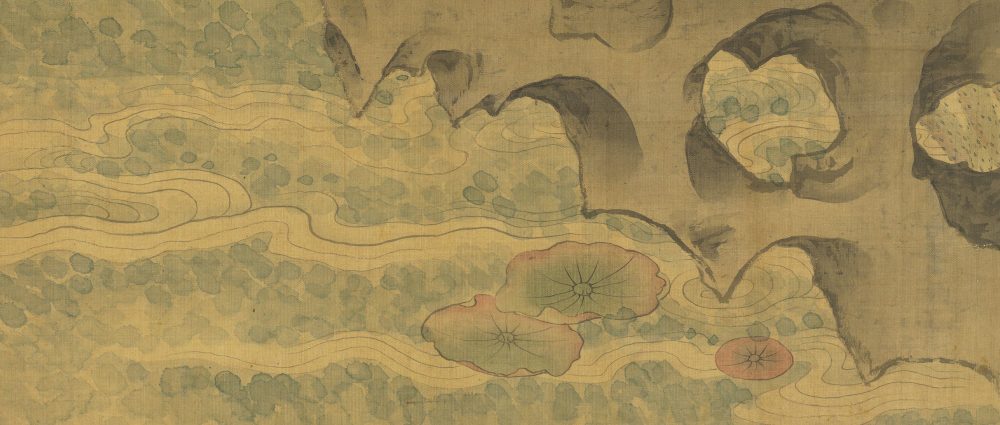 明陳洪綬畫荷花軸