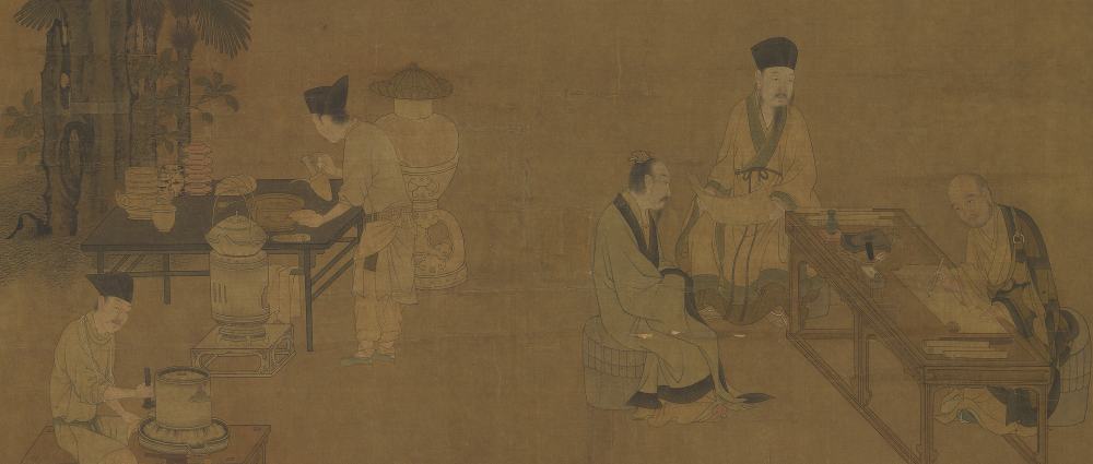 撵茶图轴