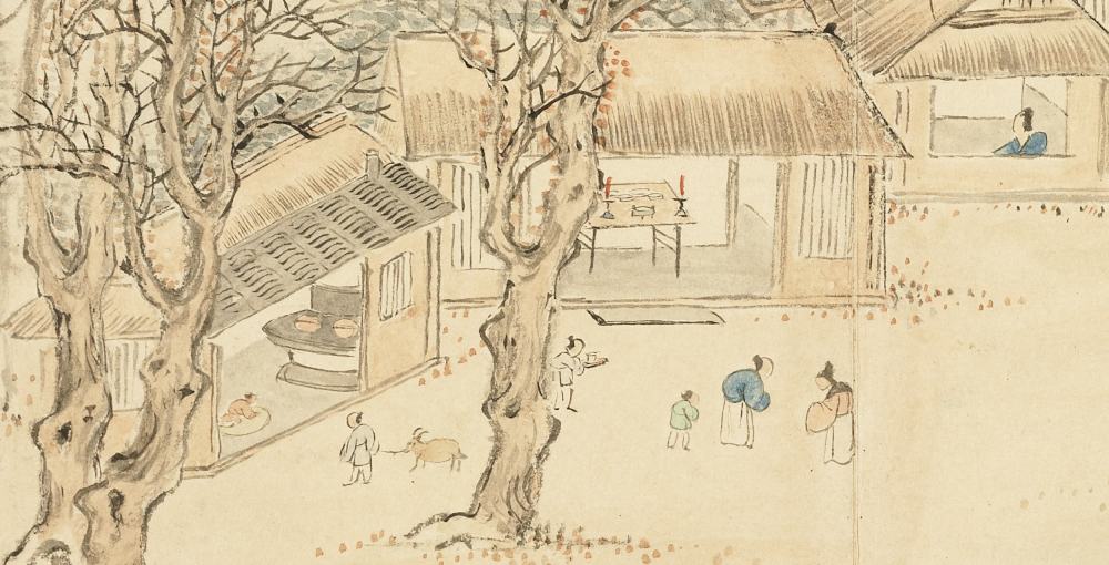 清董誥畫餞臘迎祥