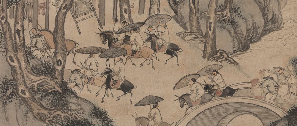 关山风雨图轴