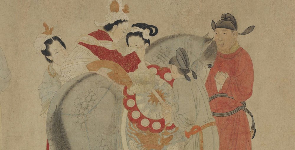 杨妃上马图卷