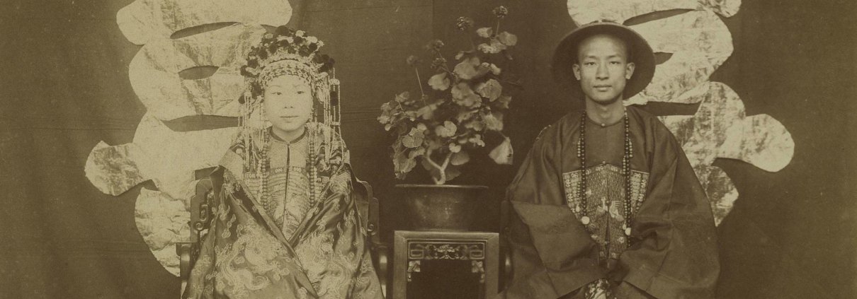 1875年的贵族新婚夫妇