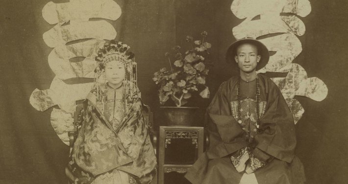 1875年的贵族新婚夫妇