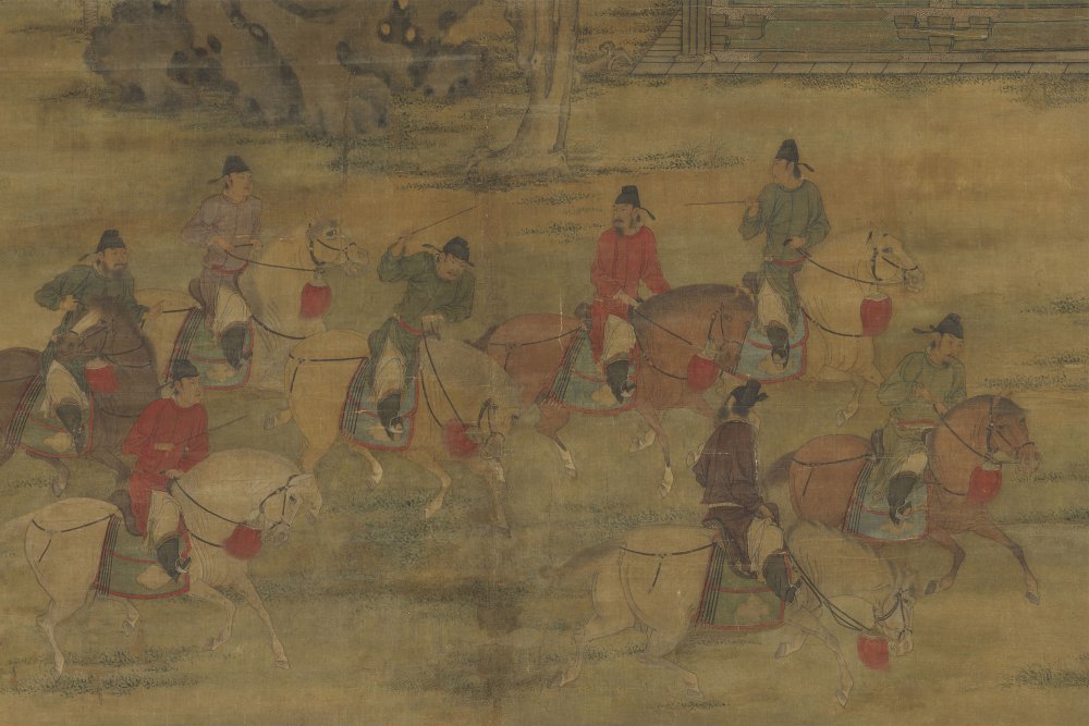 八达春游图轴