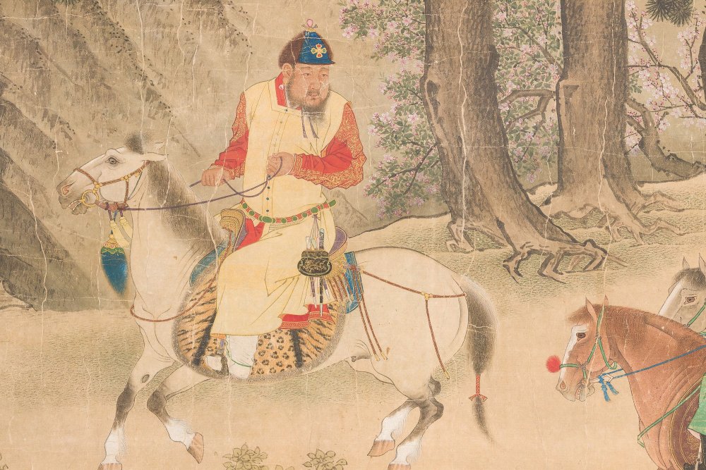 明宣宗行乐图轴