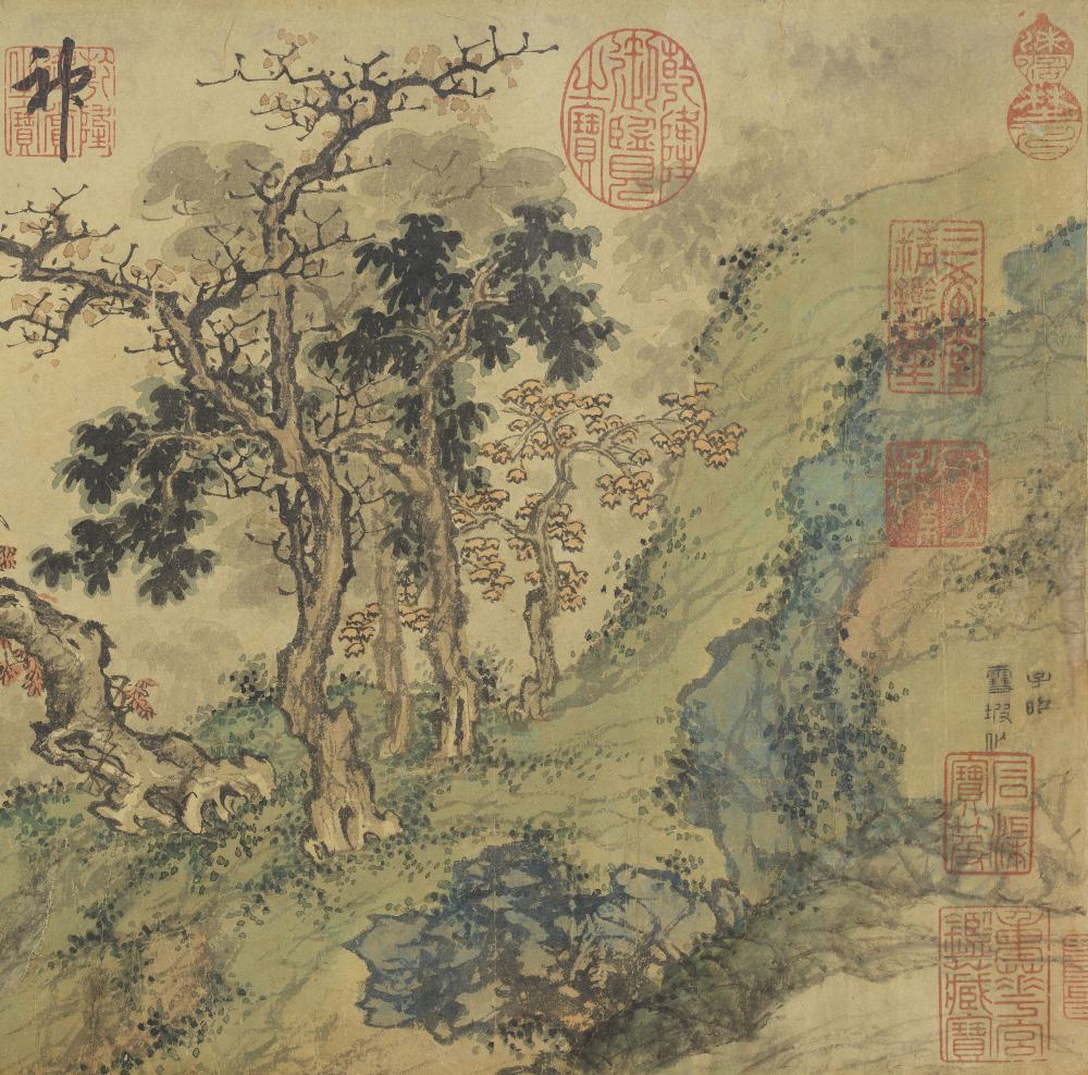 江枫秋艇图卷