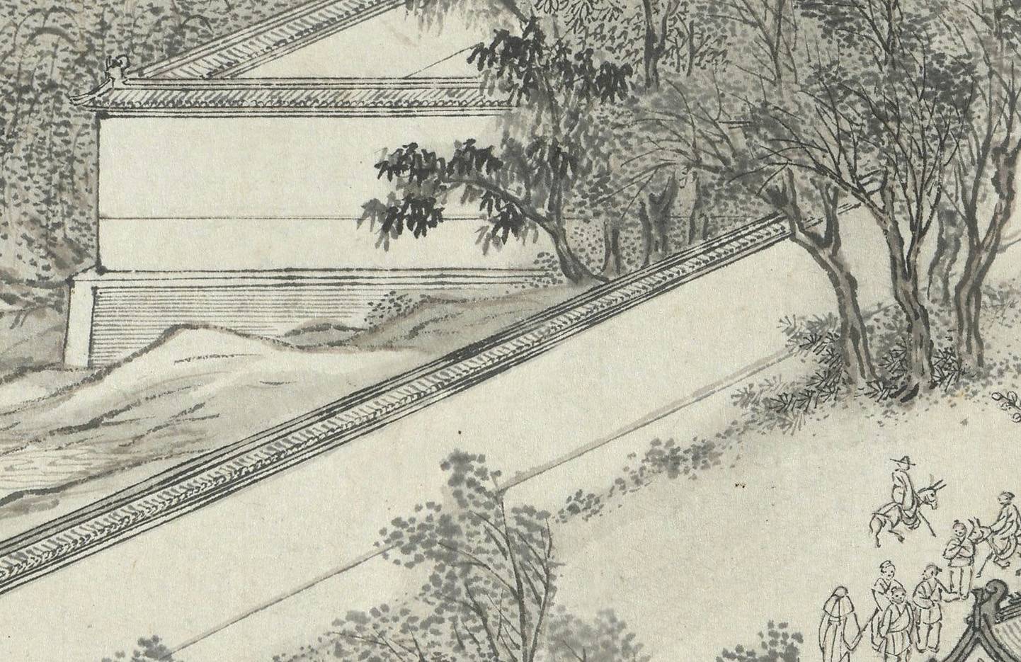 清 沈源 清明上河图卷 拼 台北故宫 (2)