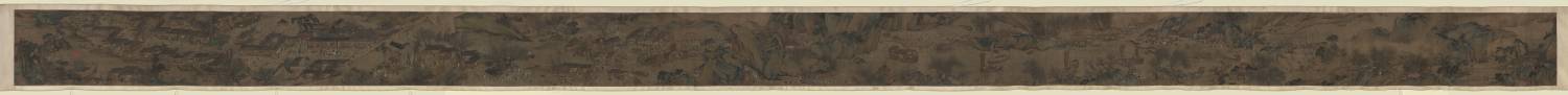 元 盛懋(款) 清明上河图卷 绢本设色 50×2000cm 德国巴伐利亞州立東亞圖書館官网图