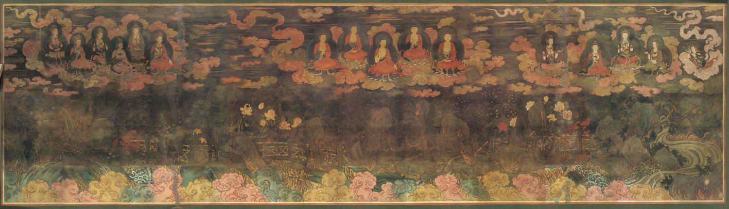 [法海寺壁画 佛众赴会图(东壁全图)](明) 320×1100 北京法海寺藏