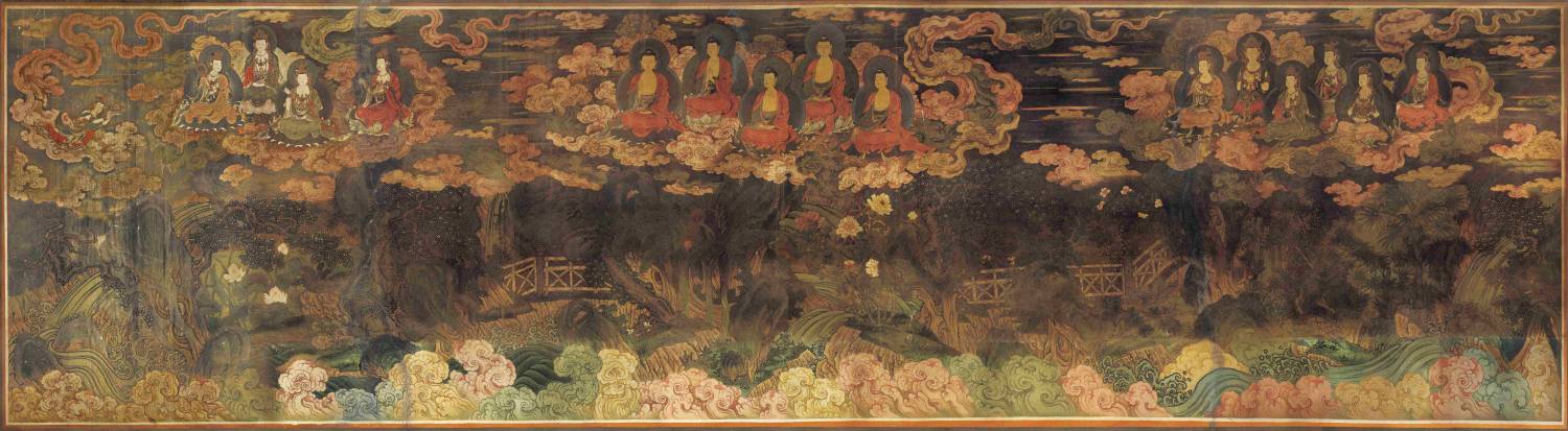 [法海寺壁画 佛众赴会图(西壁全图)](明) 320×1100 北京法海寺藏