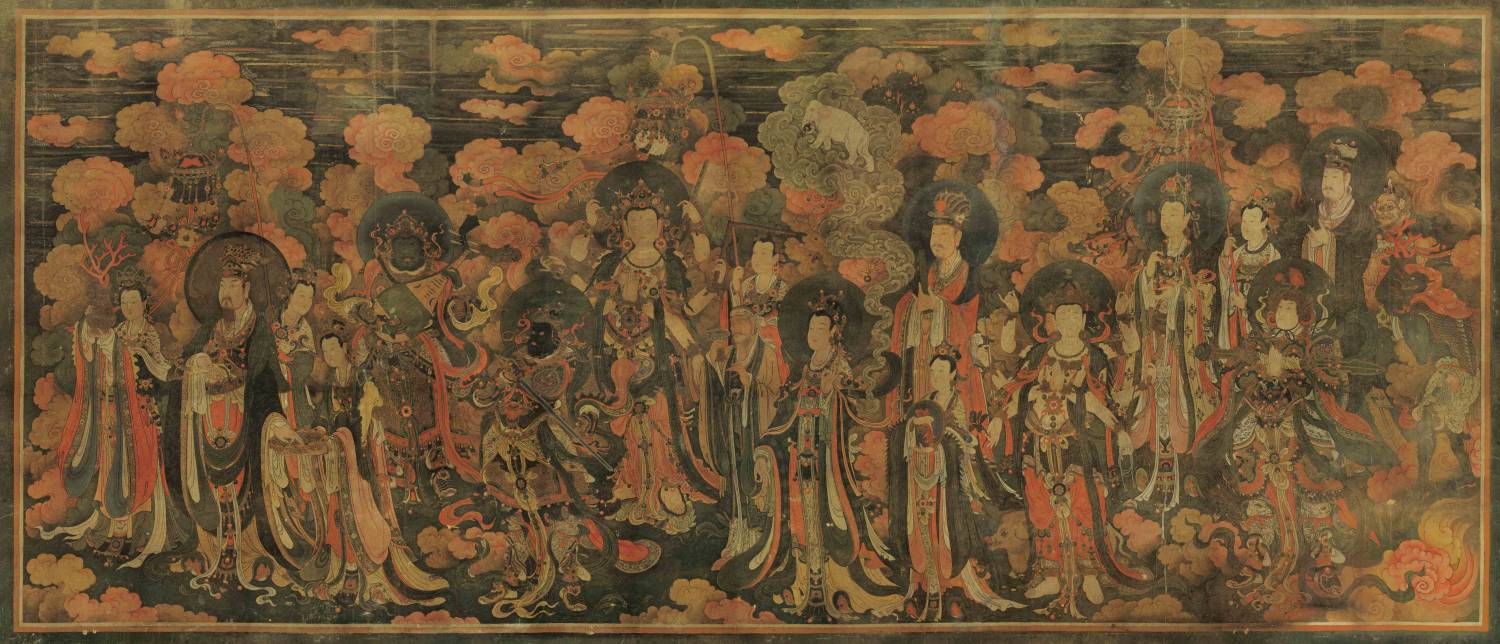 [法海寺壁画 帝释梵天礼佛护法图(东壁全图)](明) 320×700 北京法海寺藏