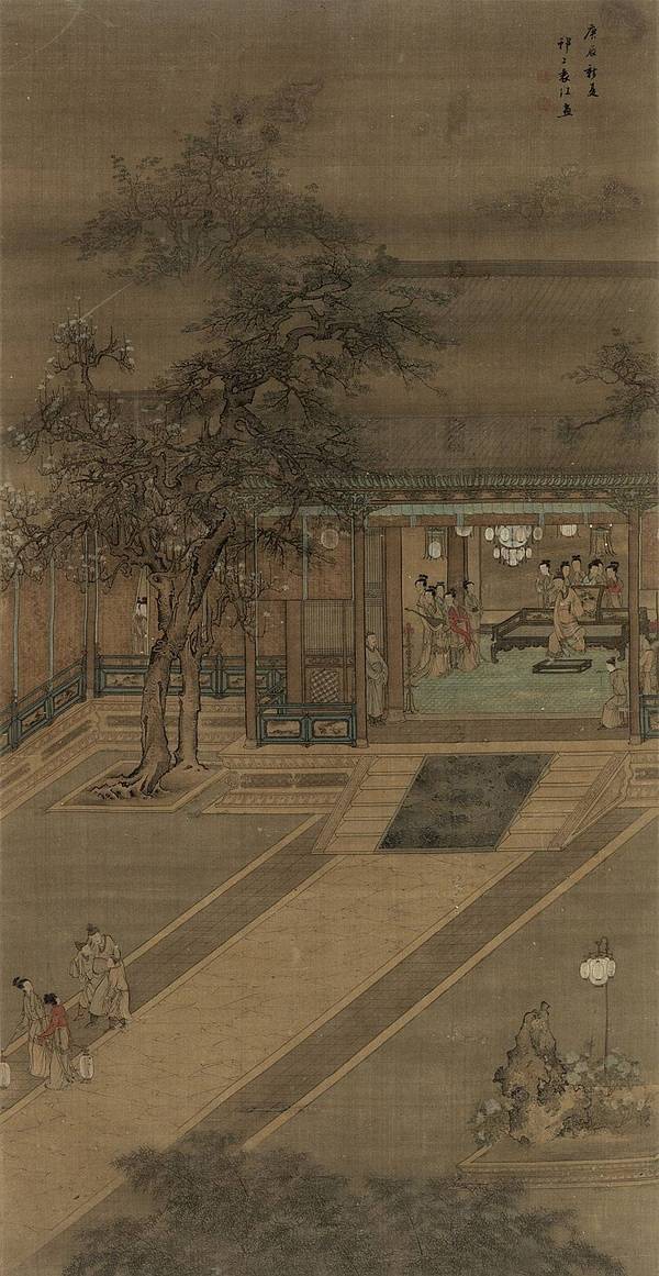 清，袁江《醉归图》