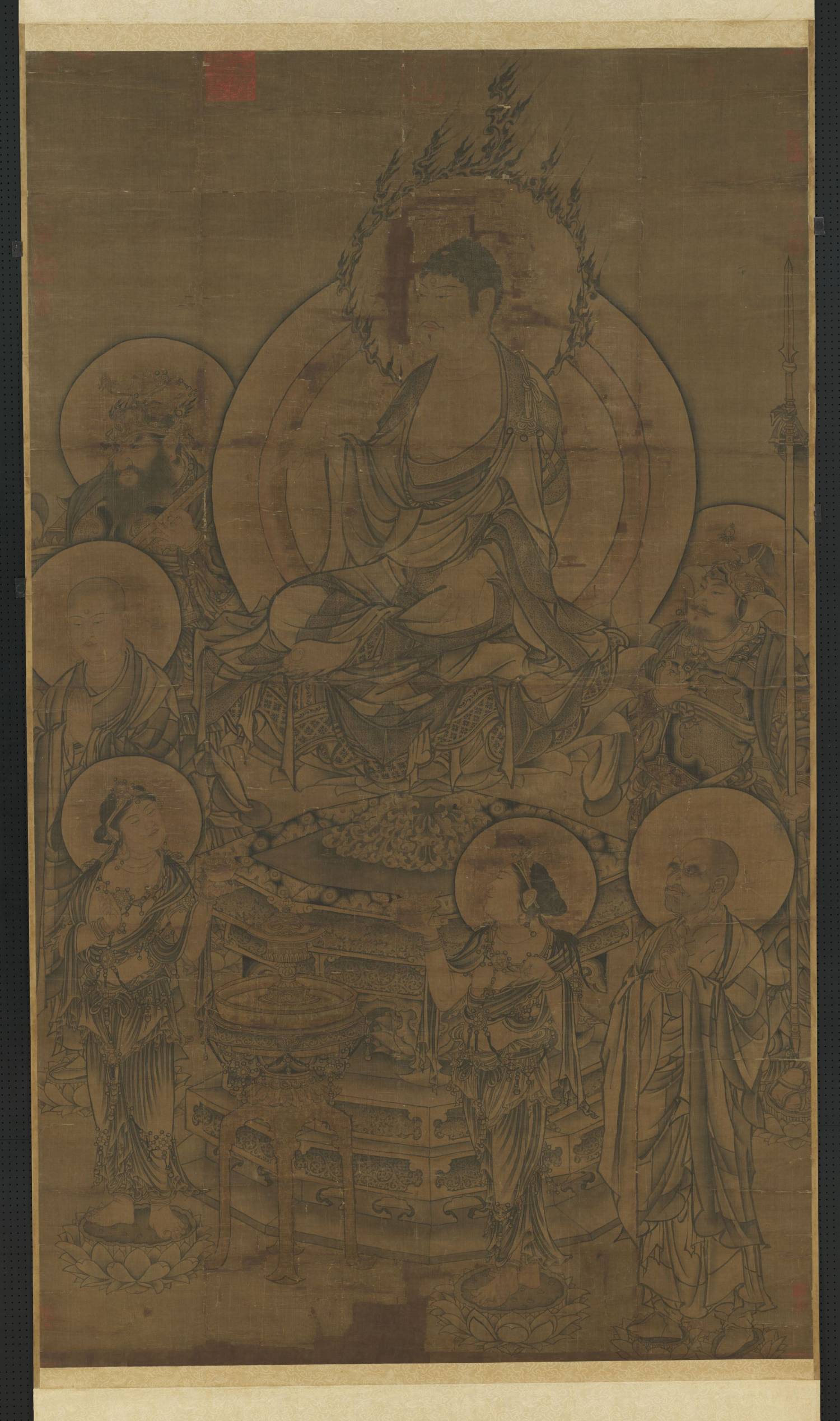 宋人畫如來說法圖  軸 　  188.1x111.3