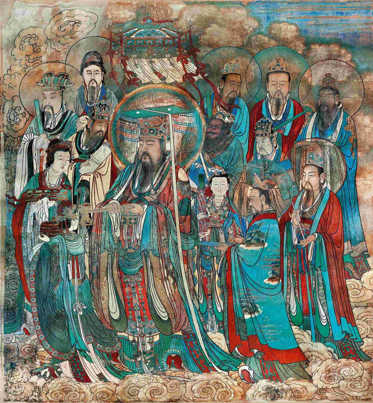 永乐宫壁画《朝元图》第5段压缩版