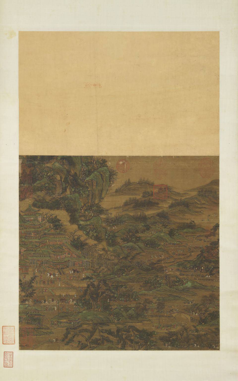 宋人画杜甫丽人行图轴.绢本设色（40.1x41厘米）台北故宫博物院藏