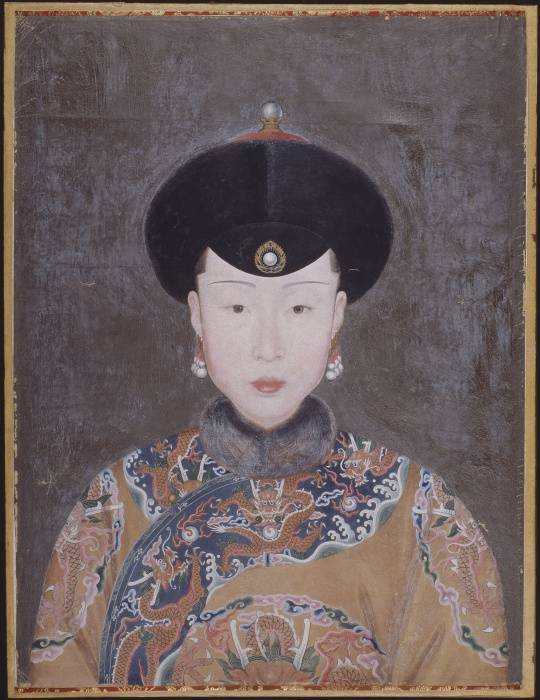 95725 王致诚 皇妃半身像（油画）