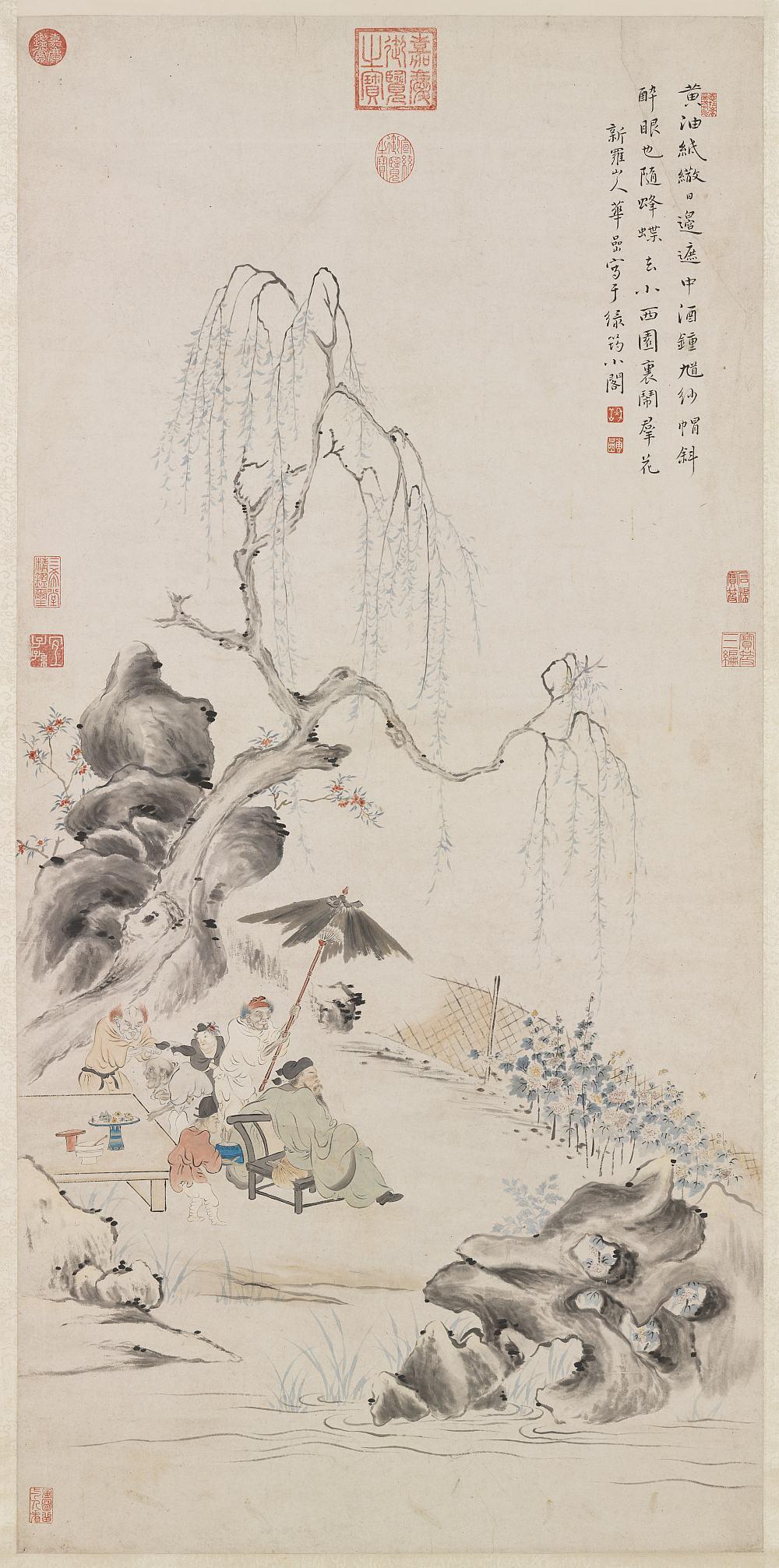 午日锺馗图轴.清华嵒绘.纸本设色.7840x15778像素.台北故宫博物院藏