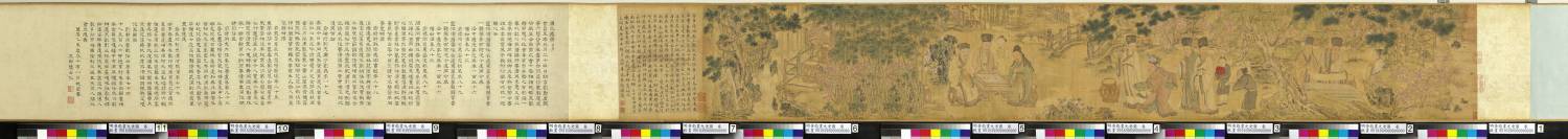 明黃彪畫九老圖　卷27.2x193